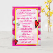 Lieve moeder van het gedicht kaart (Gele Bloem)