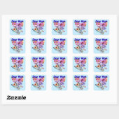 Lieve moeder, we houden van je vierkante sticker (Vel)