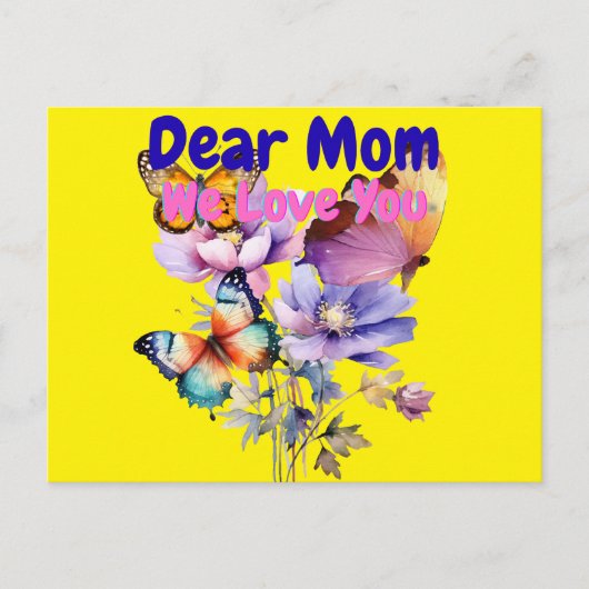 Lieve moeder, wij houden van je briefkaart (Voorkant)