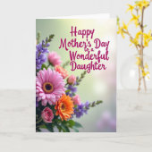 Lieve Moeders Dochter Dag Kaart (Gele Bloem)