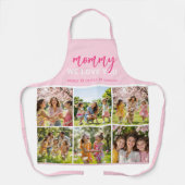Lieve Moeders Schattige Roze Fotocollage  Schort (Voorkant)