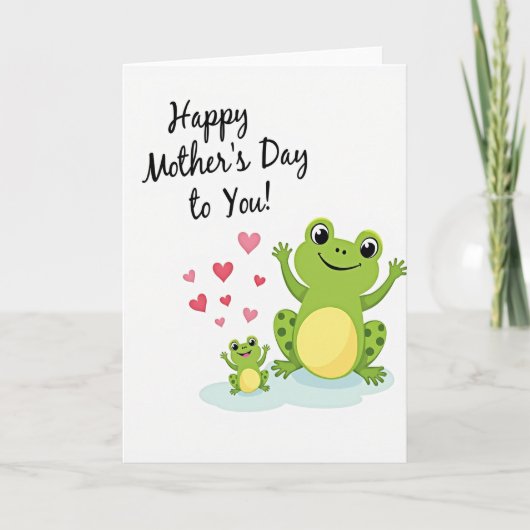 Lieve Moedersdag Kikker Kaart (Voorkant)