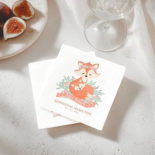 Lieve Moedertje en Baby Vos Bos Baby Shower Servet