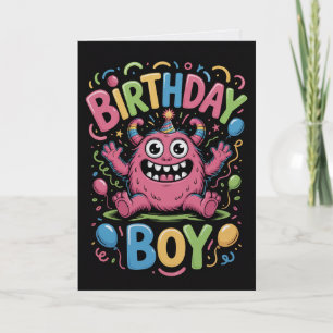 Lieve Monster Verjaardagskaart Jongen Vriendelijk Kaart