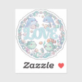 Lieve Moppige Chibi Zee Dieren Sticker (Vel)