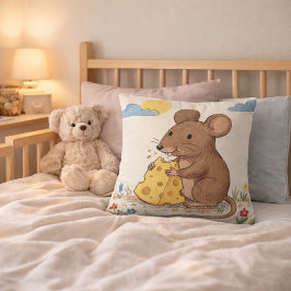 Lieve Muis Die Kaas Eet Tekening Kinderen Kussen