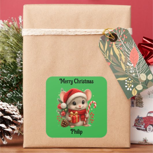 lieve muis Kerst sticker (Feestdagen)