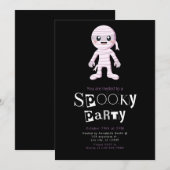 Lieve Mummie Moderne Minimalistische Halloween Kaart (Voorkant / Achterkant)