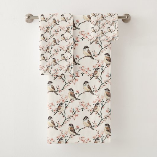 Lieve Mussjes en Bloesems Bad Handdoek (Insitu)