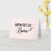 Lieve Nana Moederdag Kaart (Gele Bloem)