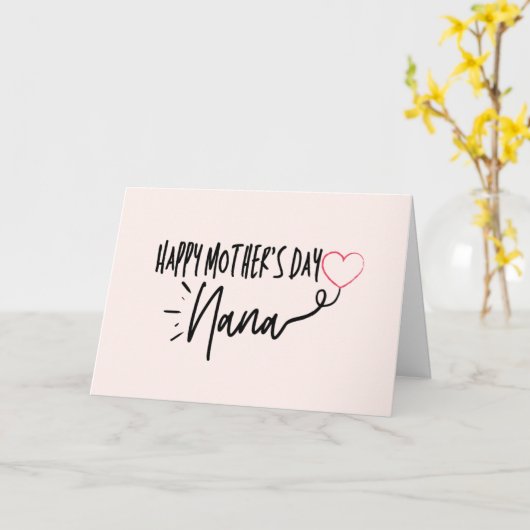 Lieve Nana Moederdag Kaart (Gele Bloem)