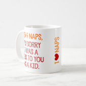 Lieve Naps, het spijt me dat ik als Kind voor je e Koffiemok (Voorkant links)