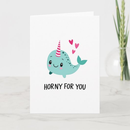 Lieve Narwal Verliefdheid Kaart (Voorkant)