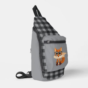 Lieve Nerdy Vos Cartoon Kawaii Dier Sling Bag