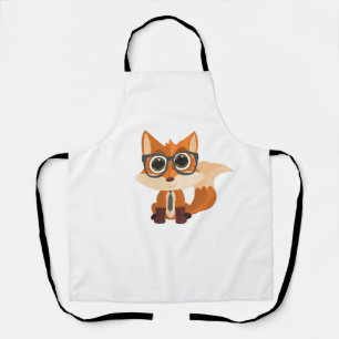 Lieve Nerdy Vos Kawaii Cartoon Keuken Esthetiek Schort