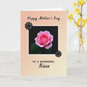 Lieve Nichten Dag Rozenkaart Kaart (Gele Bloem)