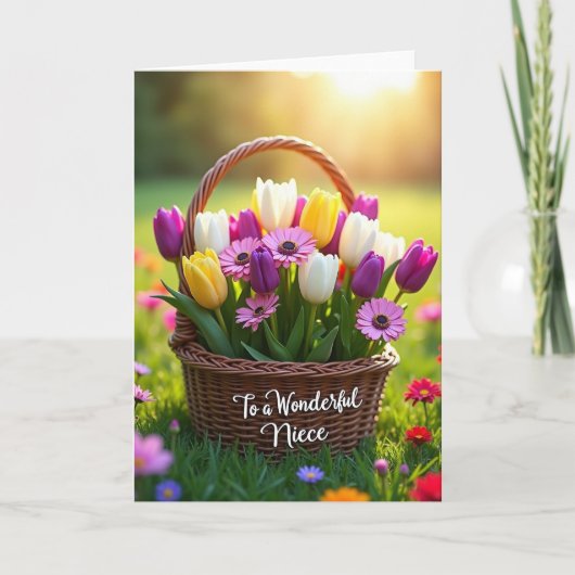 Lieve Nichten Lente Kaart (Voorkant)