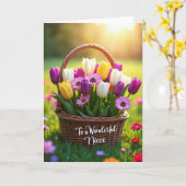 Lieve Nichten Lente Kaart (Gele Bloem)
