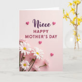 Lieve Nichten Moederdag kaart (Gele Bloem)