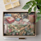 Lieve nostalgische kinderen met kerst van en naar tissuepapier (Geschenk)