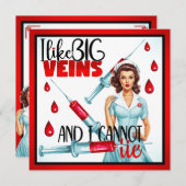 Lieve Nostalgische Verpleegster Ik Hou van Grote A Feestdagenkaart (Voorkant / Achterkant)