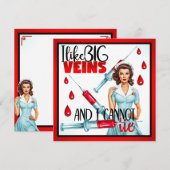 Lieve Nostalgische Verpleegster Ik vind Grote Ader Feestdagenkaart (Voorkant / Achterkant)