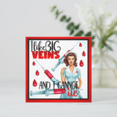 Lieve Nostalgische Verpleegster Ik vind Grote Ader Feestdagenkaart (Staand voorkant)