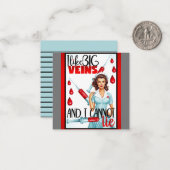 Lieve Nostalgische Verpleegster Ik vind Grote Ader Notitiekaartje (Voorkant / Achterkant in situ)