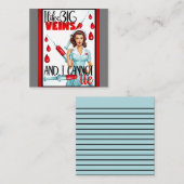 Lieve Nostalgische Verpleegster Ik vind Grote Ader Notitiekaartje (Voorkant / Achterkant)