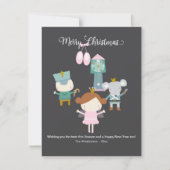 Lieve Notenkraker Karakters Groet Feestdagenkaart (Voorkant)