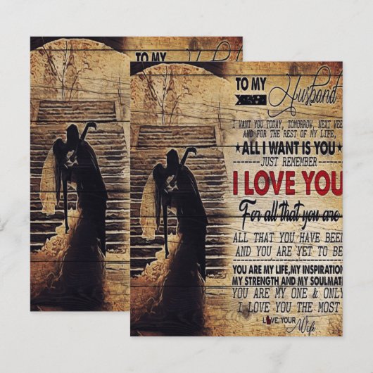 Lieve offertes voor mijn man | Echtgenoot Cadeau Kaart (Voorkant / Achterkant)