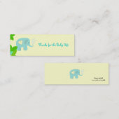 Lieve Olifant Bedankt Mini Visitekaartje (Voorkant / Achterkant)
