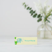 Lieve Olifant Bedankt Mini Visitekaartje (Staand voorkant)