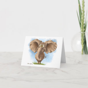 Lieve Olifant Cartoon Kaart