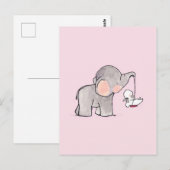 Lieve Olifant en Konijn Briefkaart (Voorkant / Achterkant)