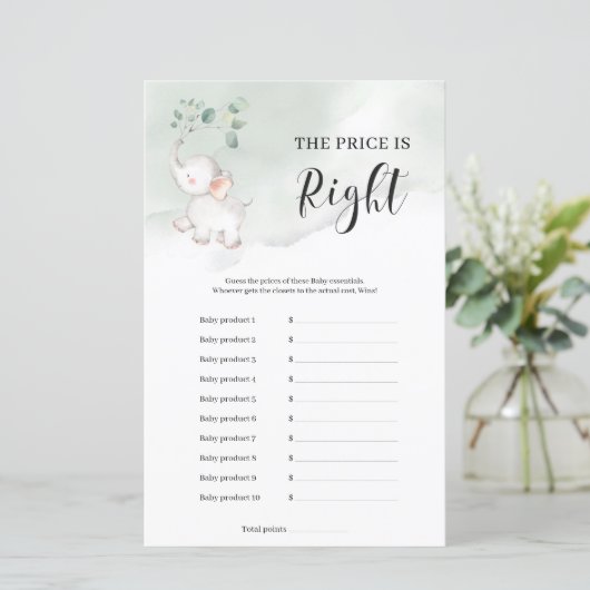 Lieve olifant eucalyptus de prijs is goed spel (Staand voorkant)