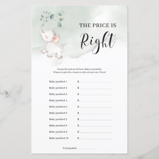 Lieve olifant eucalyptus de prijs is goed spel (Voorkant)