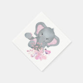 Lieve olifant in waterverf servet (Hoek)