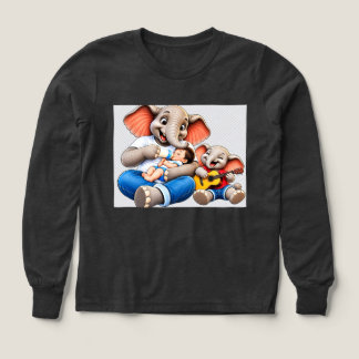 lieve olifant moeder en baby olifant t-shirt-dier