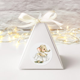 Lieve olifant waterverf  vierkante sticker