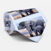 Lieve olifanten dieren stropdas (Opgerold)