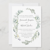 Lieve Olijf en blaadjes bruiloft Kaart (Voorkant)
