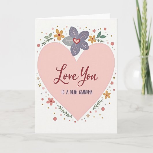 Lieve Oma Bloemendag Kaart (Voorkant)