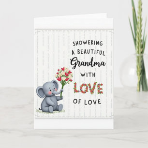 Lieve Oma Bloemrijke Verjaardagskaart Kaart