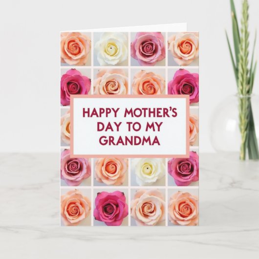 Lieve Oma Dag Bloem Kaart (Voorkant)