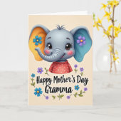 Lieve oma Moederdag kaart (Gele Bloem)