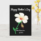 Lieve oma Moederdag kaart (Gele Bloem)