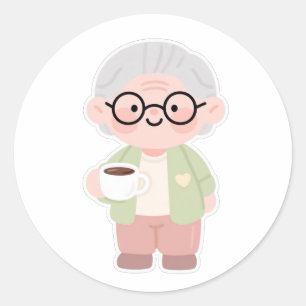 👵 Lieve oma Ronde Sticker