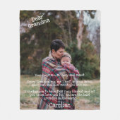 Lieve Oma Uw Knuffels Gezellige en Zoete Foto Fleece Deken (Voorkant)