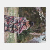 Lieve Oma Uw Knuffels Gezellige en Zoete Foto Fleece Deken (Voorkant (Horizontaal))